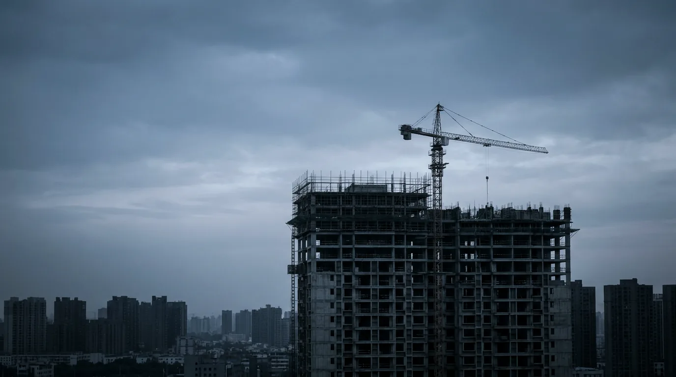 A residential project under construction at dusk — where a slipped close-out starts costing